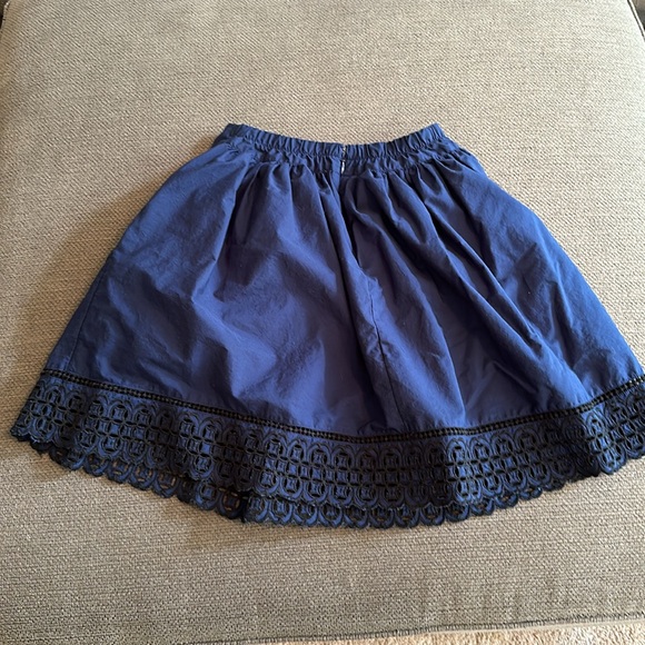 Vineyard Vines Navy Blue Mini Skirt size 00 lined 100% cotton - Picture 6 of 8